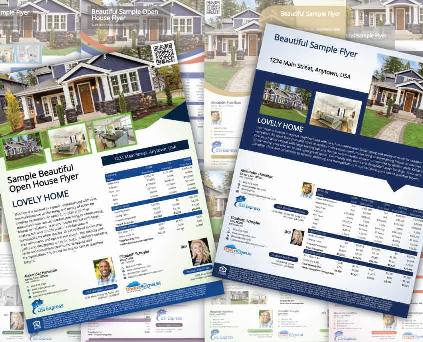 Open House Flyers, Mortgage Marketing Tools, REALTOR® Home Listing Flyers, Mortgage Options