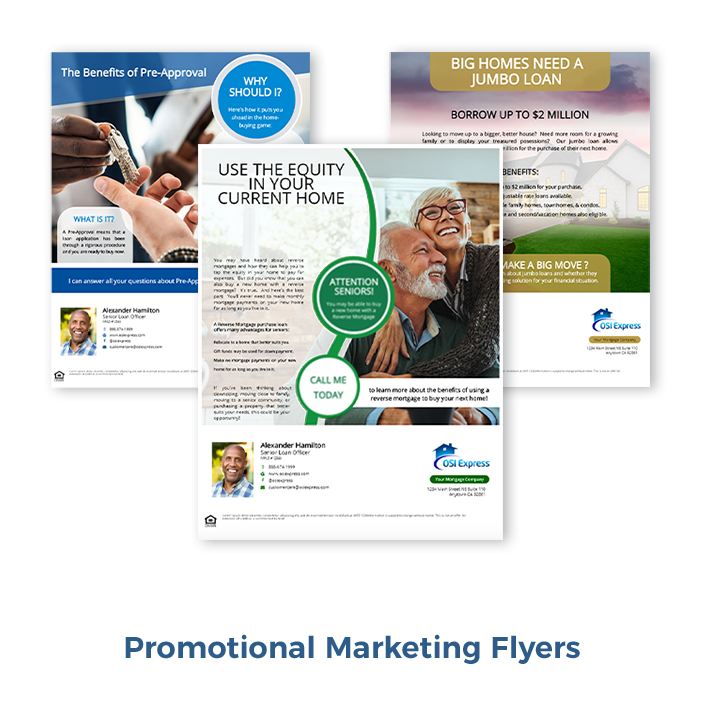 Promotional Marketing Flyers, Loan Officer Marketing, Mortgage Flyers, Mortgage Marketing