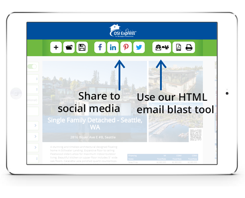 OSI Express makes it easy to share your mortgage marketing flyers